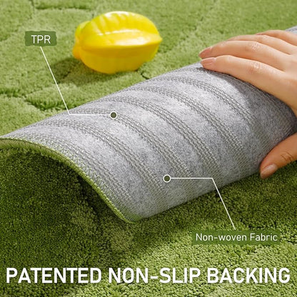 BSICPRO Large Dog Mat for Muddy Paws, 72x48 Low Profile Absorbent Dirt Trapper Door Mat, Non-Slip Washable Mud Mat for Dogs, Polyester Pet Rug for Front Indoor, Patio, Entrance (Apple Green)