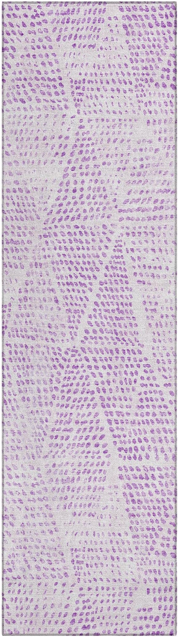 Addison Rugs Chantille ACN591 Purple 2'3" x 7'6" Indoor Outdoor Hallway Runner Rug, Stain Resistant Washable Kitchen Area Carpet for Bathroom, Laundry and Bedroom Rug
