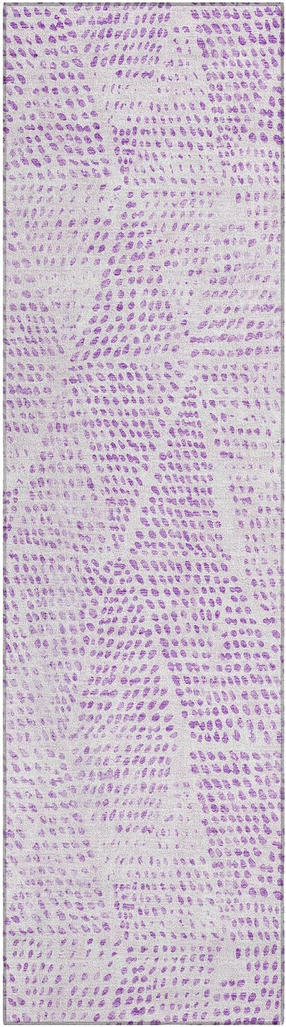 Addison Rugs Chantille ACN591 Purple 2'3" x 7'6" Indoor Outdoor Hallway Runner Rug, Stain Resistant Washable Kitchen Area Carpet for Bathroom, Laundry and Bedroom Rug