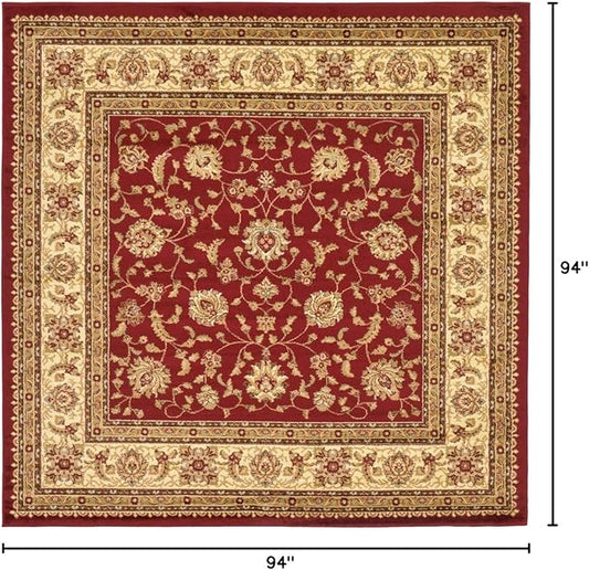 Unique Loom Voyage Collection Traditional Oriental Classic Intricate Design Area Rug (8' 0 x 8' 0 Square, Red/Gold)