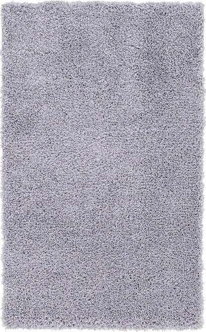 Unique Loom Davos Shag Collection Area Rug - Solid (3' 3" x 5' 3" Rectangle, Sterling)