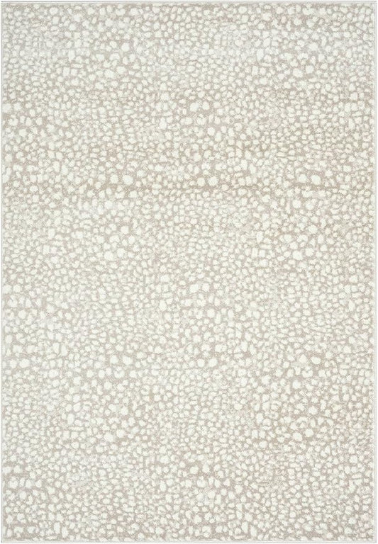 Abani Beige Cheetah Print Area Rug Rugs, Arto Collection - Contemporary Durable Accent Rug (2'2" x 8')