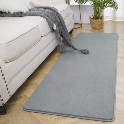 Amearea Modern Soft Hallway Runner Rug, 2x8 Feet Area Rug Runners for Hallways, Washable Runner Rugs, Non Slip Memory Foam Runner Rugs Carpet for Entrance Kitchen Kids Room Decor, Grey
