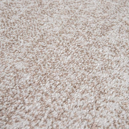 Paco Home Modern Area Rug Bordered with Geometric Pattern in Brown Beige with Contour Cut, Size: 4' x 5'7"