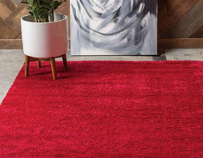 Unique Loom Solo Collection Area Rug - Calabasas (10' x 13' Rectangle, Red)