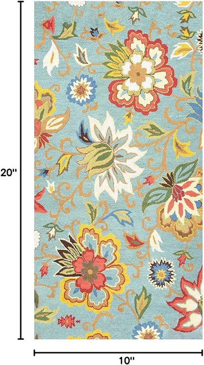 Lahome Collection Floral Runner Rug 2'x4' Non Slip Vintage Hallway Runner Rug, Laundry Throw Rugs and Mats for Laundry Room, Washable Runner Rugs for Kitchen Floor Bedroom Hallway Entryway Area Rugs