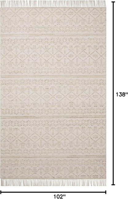 Loloi Angela Rose Rivers Collection RIV-03 Sand/Ivory 8'-6" x 11'-6" Reversible Area Rug