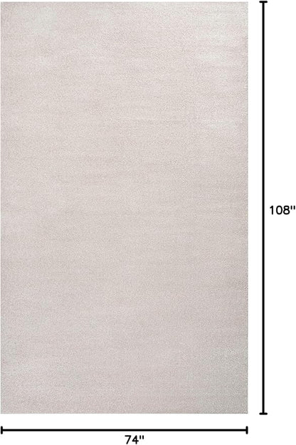 JONATHAN Y Haze Solid Low-Pile Ivory Indoor Area Rug 6x9, Coastal,Bohemian,Minimalist,Classic, Easy-Cleaning for Living Room,Bedroom,Kitchen,Pet Friendly,Non-Shedding (SEU100D-6)