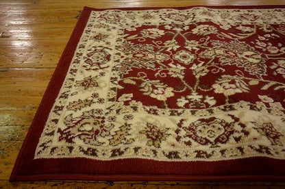 Unique Loom Sialk Hill Collection Area Rug - Washington (2' 7" x 10' Runner Burgundy/Cream)