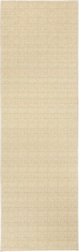 Dash & Albert Hartley Natural Machine Washable Rug, Runner-2.5 X 8 Feet, Natural Plaid Pattern