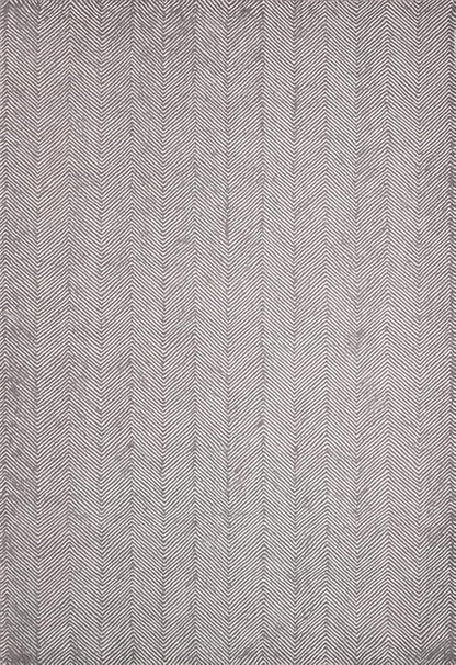 Modern Herringbone Chevron Collection Handcrafted Wool Area Rug - Durable, Zigzag Pattern, for High Traffic, Contemporary Design for Living Room, Bedroom, Dining Room Decor (Smoke Grey, 2.6' x 8')