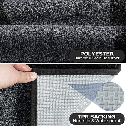 Machine Washable Runner Rug 32" x 120", Non Slip Kitchen Mat for Floor, Absorbent Entryway Rug for Kitchen, Bedroom, Living Room, Hallway, Door (Roll Packing)