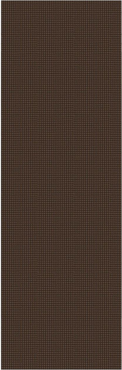 IOHOUZE Washable Runner Rug 2.6x8 Non Slip Rubber Backed Wide Hallway Runner Entryway Runner Indoor, Kitchen Rugs Woven Cotton Floor Carpet for Hall Entrance Bedroom, Brown