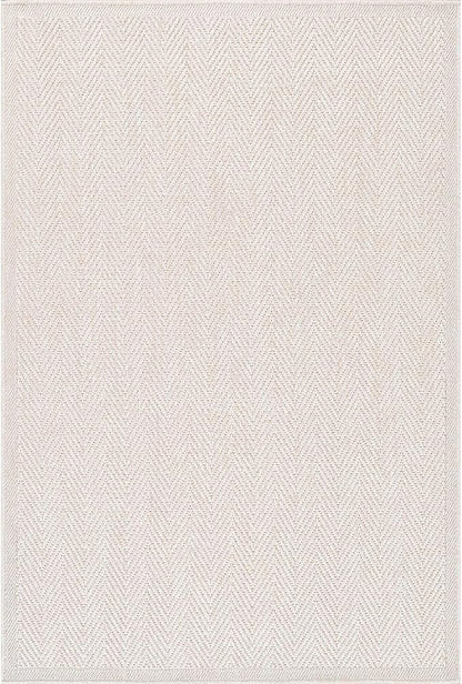CAMILSON Easy Jute Rug 8x10, Indoor Outdoor Off-White Color Fiber Area Rugs for Living Room and Patio Rug Herringbone Seagrass Boho Woven Design Easy-Cleaning Washable Outside Carpet Alfombras 8 x 10