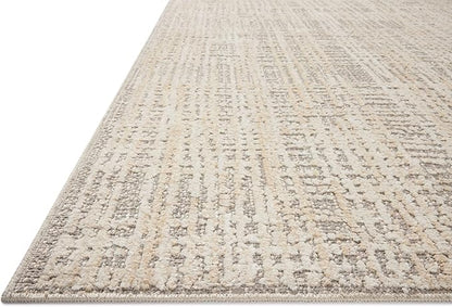Loloi Amber Lewis Bexley Collection BEX-07 Natural/Dove 2'-7" x 8'-0" Runner Rug Neutral, Textured, Living, Bedroom, Dining, Carpet