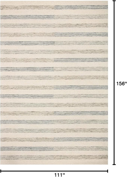 Loloi Chris Loves Julia Chris Collection CHR-05 Ivory/Slate 9'-3" x 13', .50" Pile Height, Area Rug