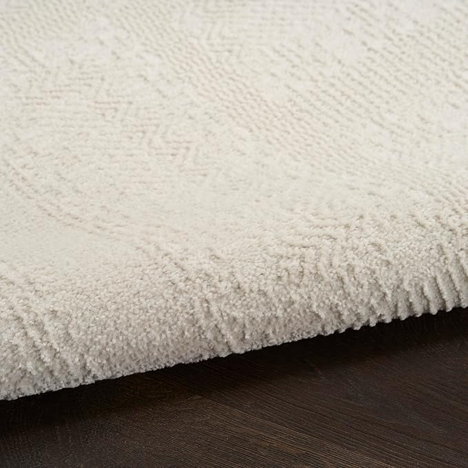 Nourison Home Nordic Ivory 2' x 6' Area Rug - Easy Clean, Non Shedding, Bed Room, Living Room, Dining Room, Kitchen (6' Runner)
