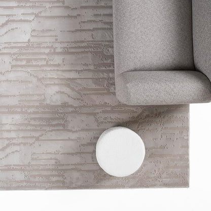 Revival Rugs Ebb 6'7"x9' Washable Area Rug for Living Room Bedroom - 100% Recycled Oeko-TEX Certified, Medium Pile, Taupe