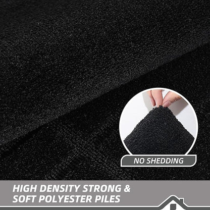 BEQHAUSE Door Mat 20" x 32", Non-Slip Door Mats Indoor Entryway Rugs Washable Low-Profile Absorbent and Stain Resist Floor Mats, Dog Door Mat for Front Back Door, Muddy Wet Shoes & Paws, Black