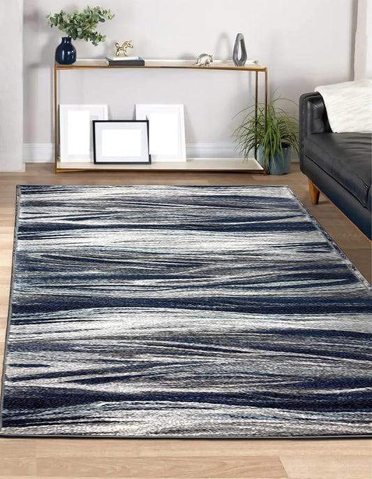 Keen Home Design Area Rugs - 6x9 Non-Shedding, Abstract Rugs for Kitchen, Living Room, Bedroom, Dining Room, Entryway - Size: 5'11" x 9'2", Multi