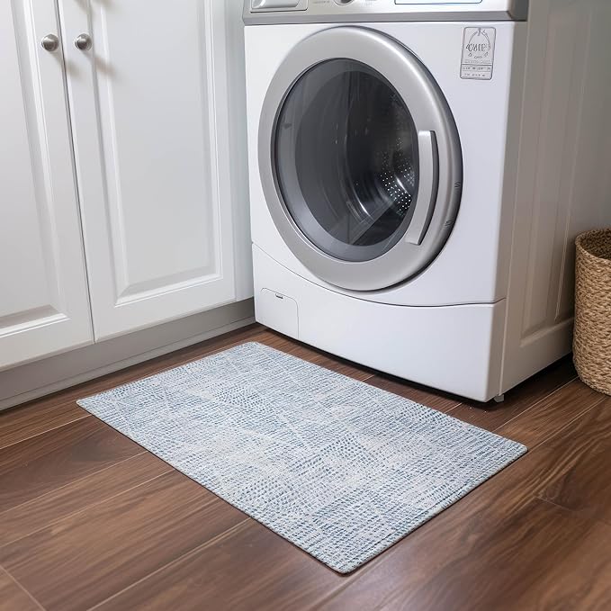 Addison Rugs Chantille ACN591 Denim 1'8" x 2'6" Indoor Outdoor Area Rug, Easy Clean, Machine Washable, Non Shedding, Bedroom, Living Room, Dining Room, Kitchen, Patio Rug