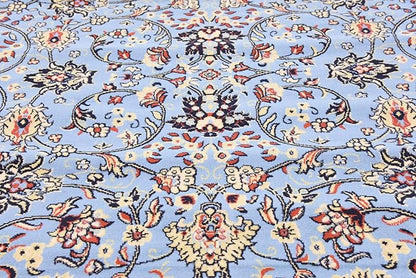Unique Loom Sialk Hill Collection Area Rug - Washington (8' Square Light Blue/Navy Blue)