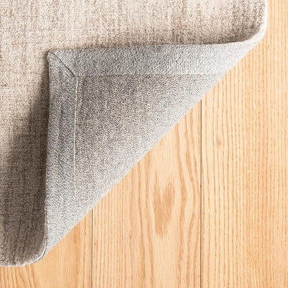 Dash and Albert Crosshatch Wool Area Rug - 3' x 5' Ivory Solid Hand Micro Hooked Accent Rug - Durable, High Traffic Areas Bedroom, Hallway, Stairs - Premium Luxury Hotel Quality Soft Breathable