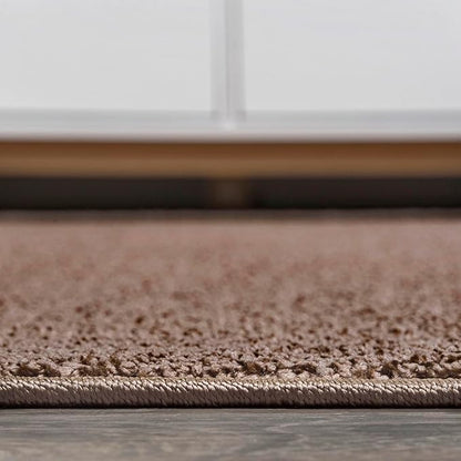 JONATHAN Y Haze Solid Low-Pile Brown Indoor Area Rug 6x9, Coastal,Bohemian,Minimalist,Classic, Easy-Cleaning for Living Room,Bedroom,Kitchen,Pet Friendly,Non-Shedding (SEU100J-6)