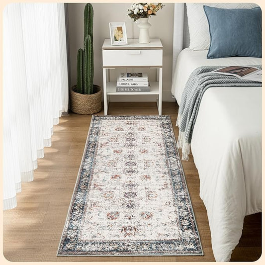 Istana Hallway Runner Rug 2x6 - Multi-Color Kitchen Rugs Non Slip Washable -Silk's Soft Touch Carpet Runner - Stylish Rug for Home