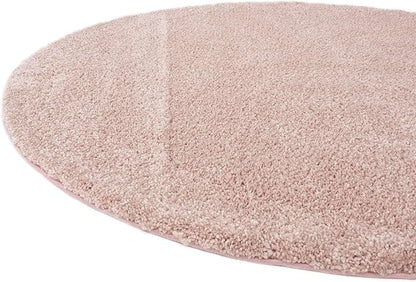 Unique Loom Solo Collection Area Rug - Calabasas (6' 1" Round, Pink)
