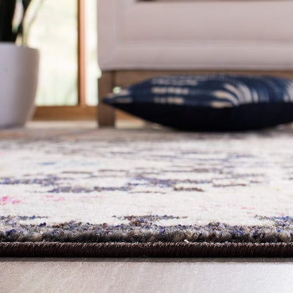SAFAVIEH Madison Collection Accent Rug - 2'2" x 4', Black & Yellow, Boho Diamond Distressed Design, Non-Shedding & Easy Care, Ideal for High Traffic Areas in Entryway, Living Room, Bedroom (MAD418Z)