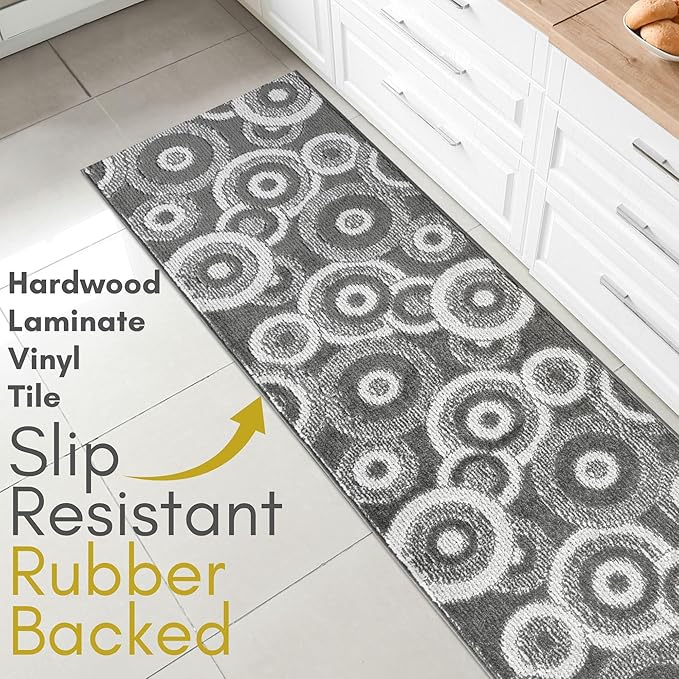 Custom Size Long Grey Hallway Runner Rug | Cut to Length 2'3" x 15' (Runner) | Non-Slip & Machine Washable | REMNAZ