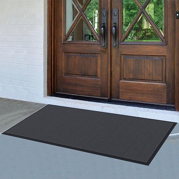 Amyracel Front Door Mat Indoor Outdoor Entrance, 48"x 96" All-Season Waterproof Doormat for Enterway, Heavy Duty Commercial Floor Mat, Fade Resistant, Rubber Back, Low Profile, Easy Clean