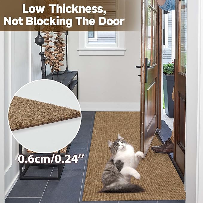 jxgzyy Extra Long Hallway Runner Rug, 3x16 Foot Commercial Carpet Runner, Non-Slip Entrance Floor Mat for Narrow Halls, Stairs, and Entryways, Coffee