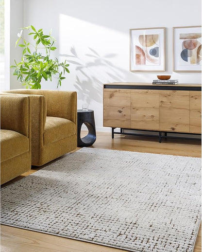 Livabliss x Our PNW Home Cascade Minimalist Area Rug, 10' x 14', Brown