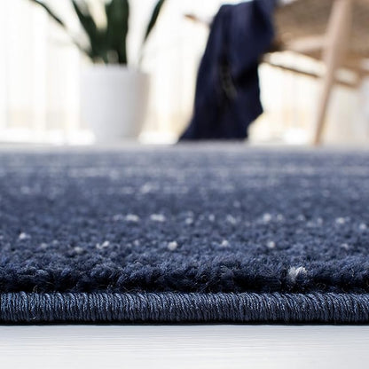 SAFAVIEH Adirondack Collection Area Rug - 4' Square, Navy & Ivory, Modern Ombre Design, Non Shedding & Easy to Clean, Ideal for Living Room, Bedroom, Office, Dining Space (ADR113N)