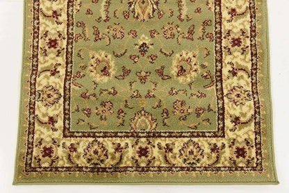 Unique Loom Voyage Collection Traditional Oriental Classic Intricate Design Area Rug (2' 7 x 10' 0 Runner, Green/Ivory)