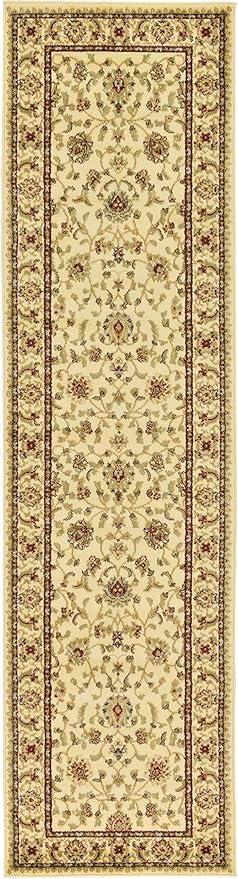 Unique Loom Voyage Collection Traditional Oriental Classic Intricate Design Area Rug (2' 7 x 10' 0 Runner, Ivory/Gold)