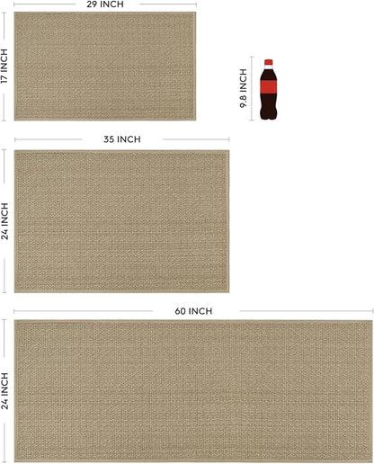 Artoid Mode Washable Non Slip Rubber Backing Kitchen Rugs Doormat, Absorbent Kitchen Floor Mats Front of Sink Kitchen Mats for Floor Home Decor 24x60 Inch