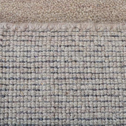 Hand Knotted Loom Wool ECO-Friendly Area Rugs - 5'7''x7'10'', Rectangle, Beige Color, Solid Plain Design, High Pile Thick Handmade Anti Skid Rugs for Living Room (L00111)