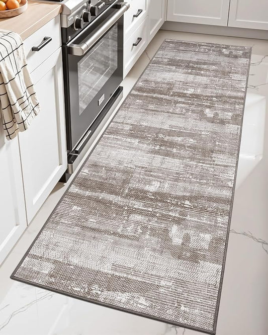 LUMI Washable Kitchen Rug 2x6 for Floor, Non Slip Runner Rugs with Rubber Backing, Low Pile Comfort Area Carpet for Standing, Living Room, Entryway, Laundry, Hallways
