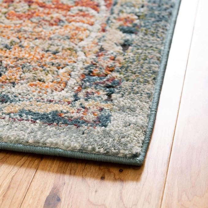 Unique Loom Isabella Collection Area Rug - Rossellini (4' 1" x 6' 1" Rectangle, Rust Red/ Beige)