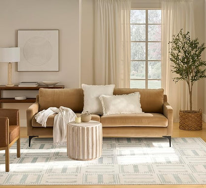 Nourison Home Nordic Ivory Blue 8' x 10' Area Rug - Easy Clean, Non Shedding, Bed Room, Living Room, Dining Room, Kitchen (8' x 10')