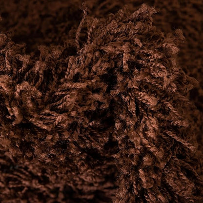 Unique Loom Solid Shag Collection Area Rug (5' 1" x 8' Oval, Chocolate Brown)