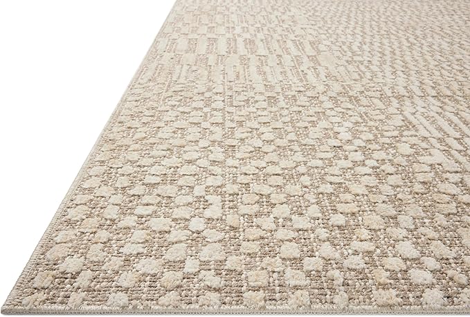 Loloi Amber Lewis Bexley Collection BEX-01 Natural/Birch 4'-0" x 6'-0" Accent Rug Neutral, Textured, Living, Bedroom, Dining, Carpet