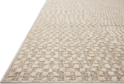 Loloi Amber Lewis Bexley Collection BEX-01 Natural/Birch 5'-0" x 7'-6" Area Rug Neutral, Textured, Living, Bedroom, Dining, Carpet