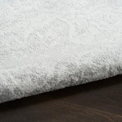 Nourison Home Astra Machine Washable Grey 9' x 12' Area Rug - Easy Clean, Non Shedding, Bed Room, Living Room, Dining Room, Kitchen (9' x 12')