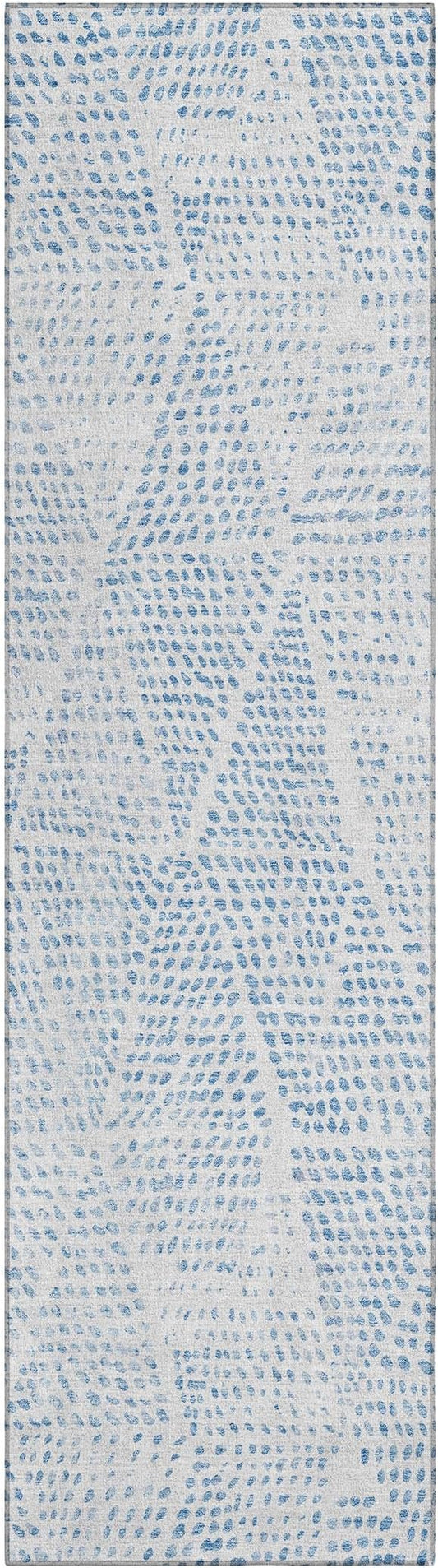 Addison Rugs Chantille ACN591 Denim 2'3" x 7'6" Indoor Outdoor Hallway Runner Rug, Stain Resistant Washable Kitchen Area Carpet for Bathroom, Laundry and Bedroom Rug