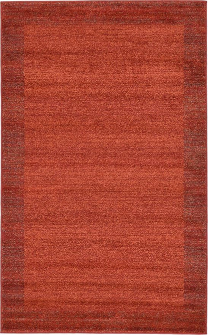 Rugs.com Angelica Collection Rug – 3' x 5' Terracotta Medium Rug Perfect for Entryways, Kitchens, Breakfast Nooks, Accent Pieces