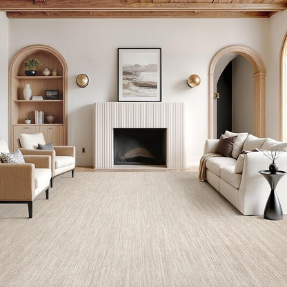 Valenrug Washable Rugs 8x10 - Stain Resistant 8x10 Area Rugs for Living Room, Non Slip Backing Gradient Printed Rugs for Bedroom, Folable Machine Washable Area Rug (8'x10', Brown)